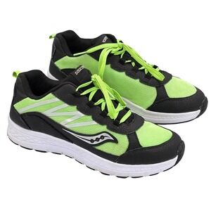 Saucony Kids Running Shoes Size 6M Neon Green‎ Black Athletic Sneakers